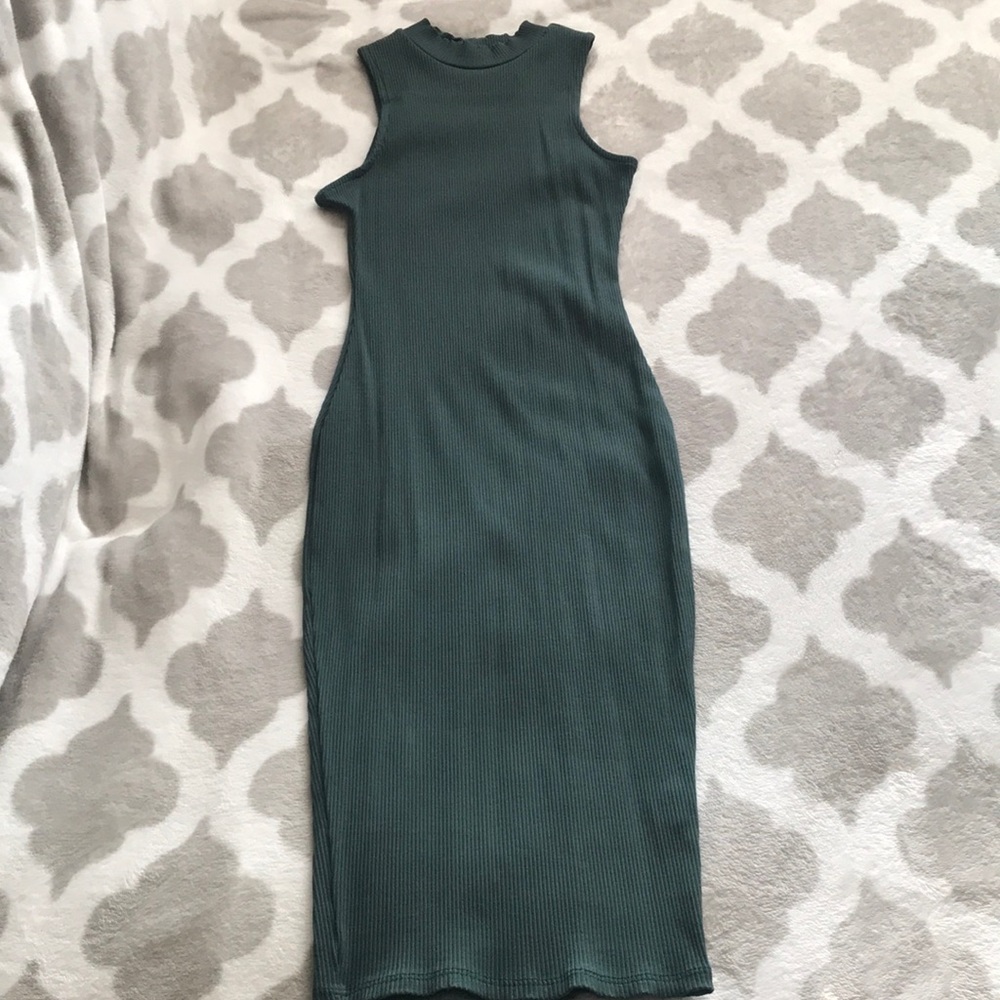 Mock neck midi dress
